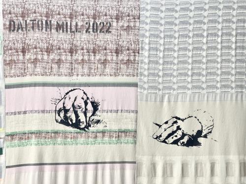 Photograph: Tim Smith | Close Up of Printing on A Cloth for the Lost Mills