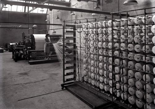 Photograph: Bradford Museums & Galleries | Spooling at Salt's Mill